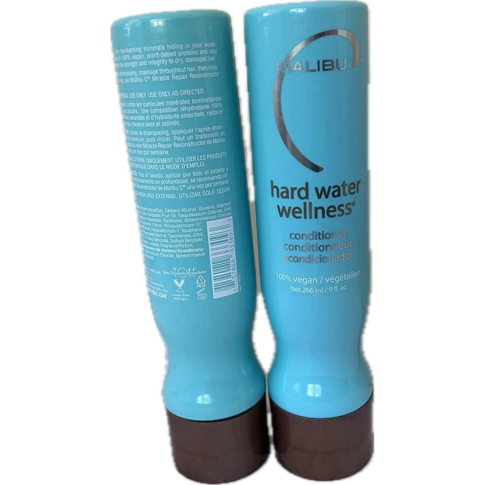 2 PACK Malibu C Hard Water Wellness Conditioner 9oz/266ml‎ FREE & FAST shipping